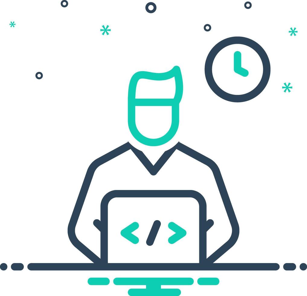 Mix icon for programmer vector