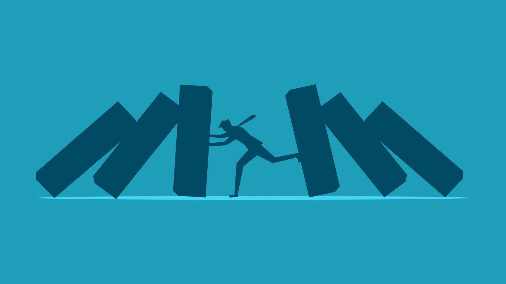 a man is running through a mountain of letters vector