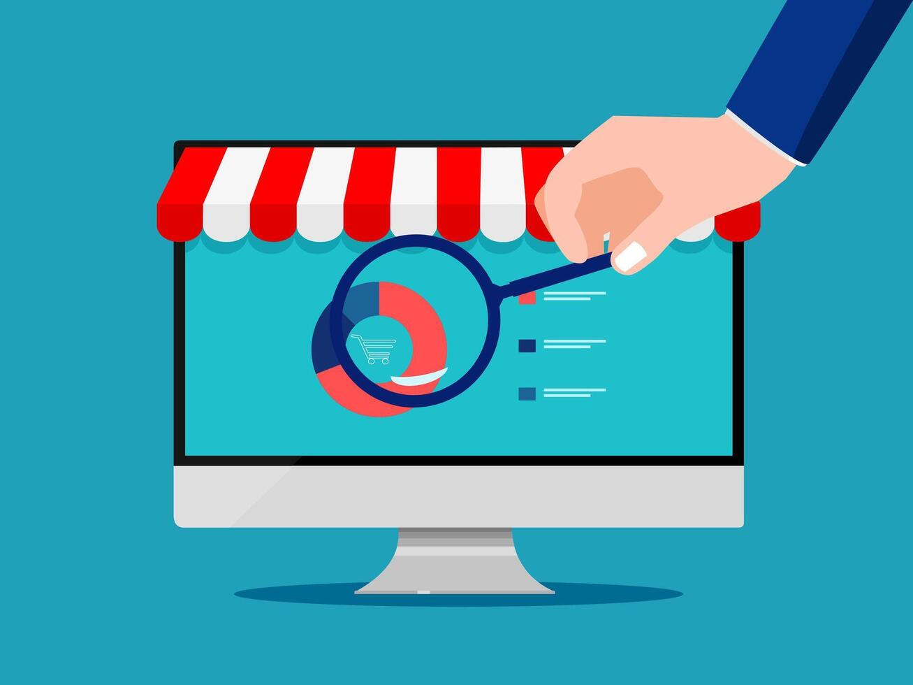 e-commerce website design vector