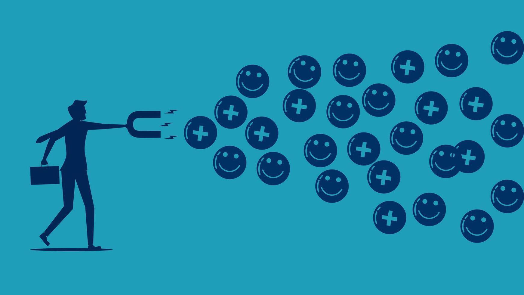 a man is holding a key to a smiley face vector