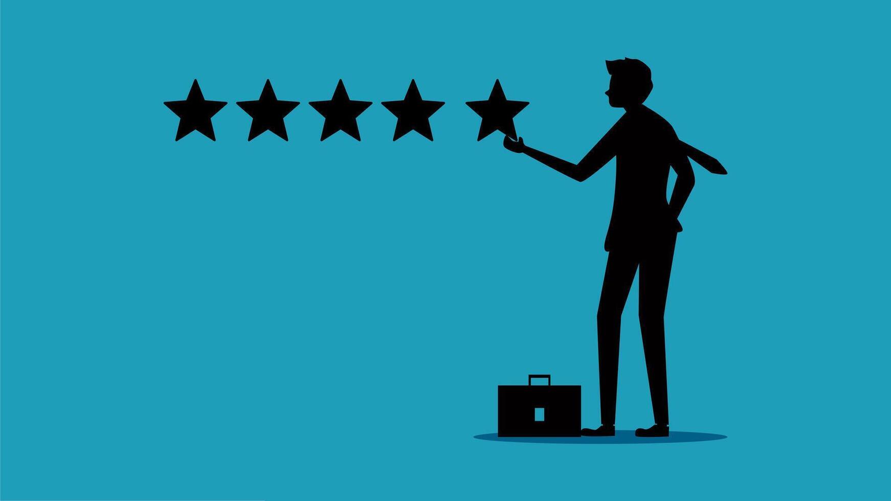 businessman holding star and suitcase with cloud background vector
