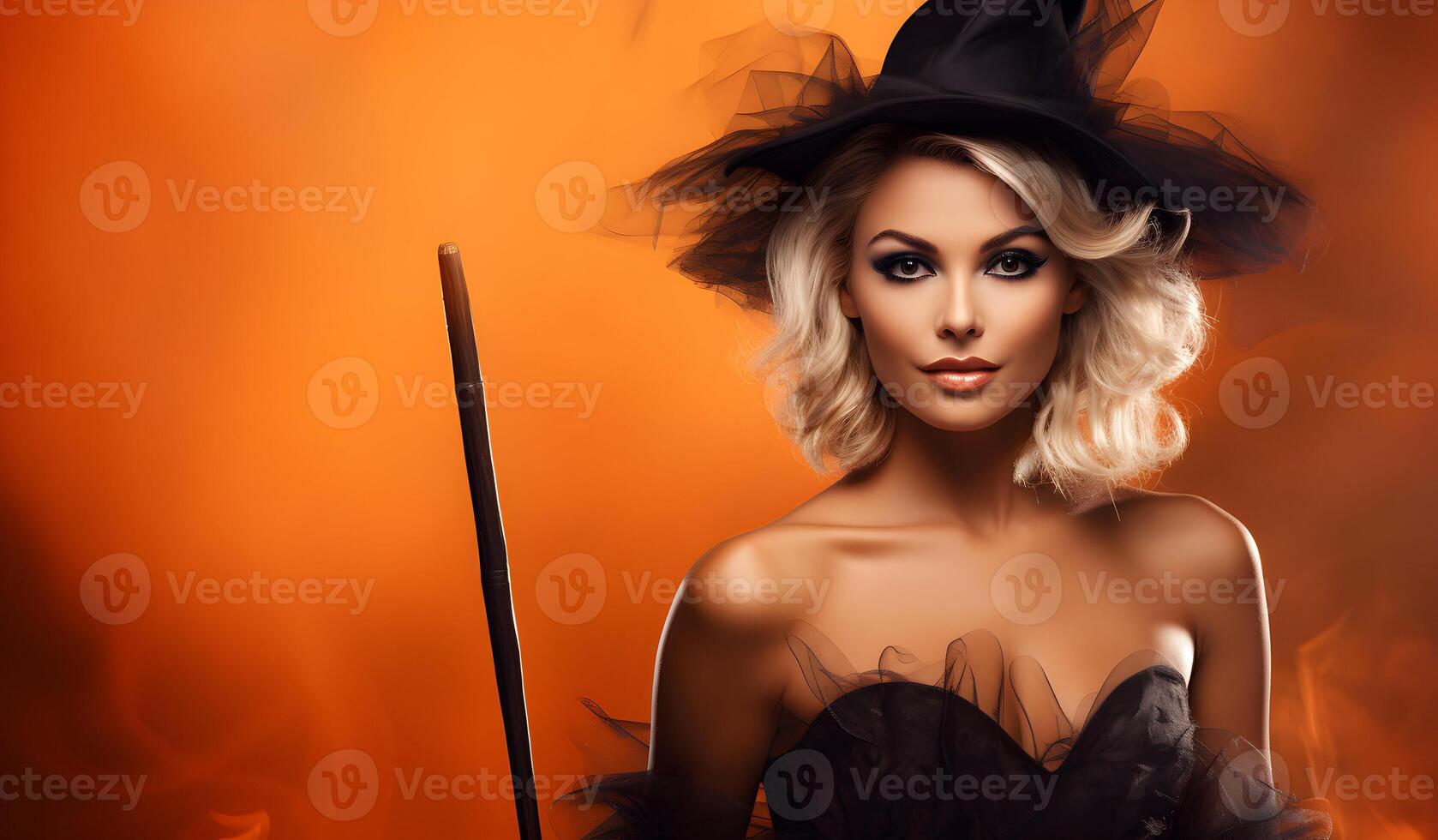 Photo Woman in witch costume for halloween party Halloween day concept