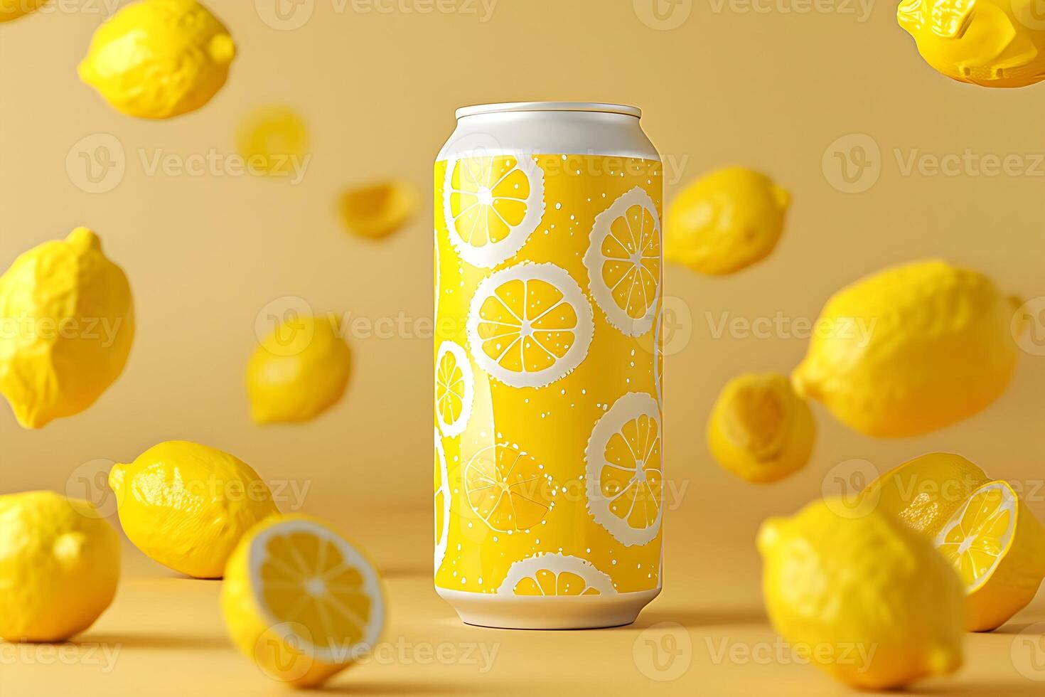Aluminum tin Can mockup design tin can advertisement photo