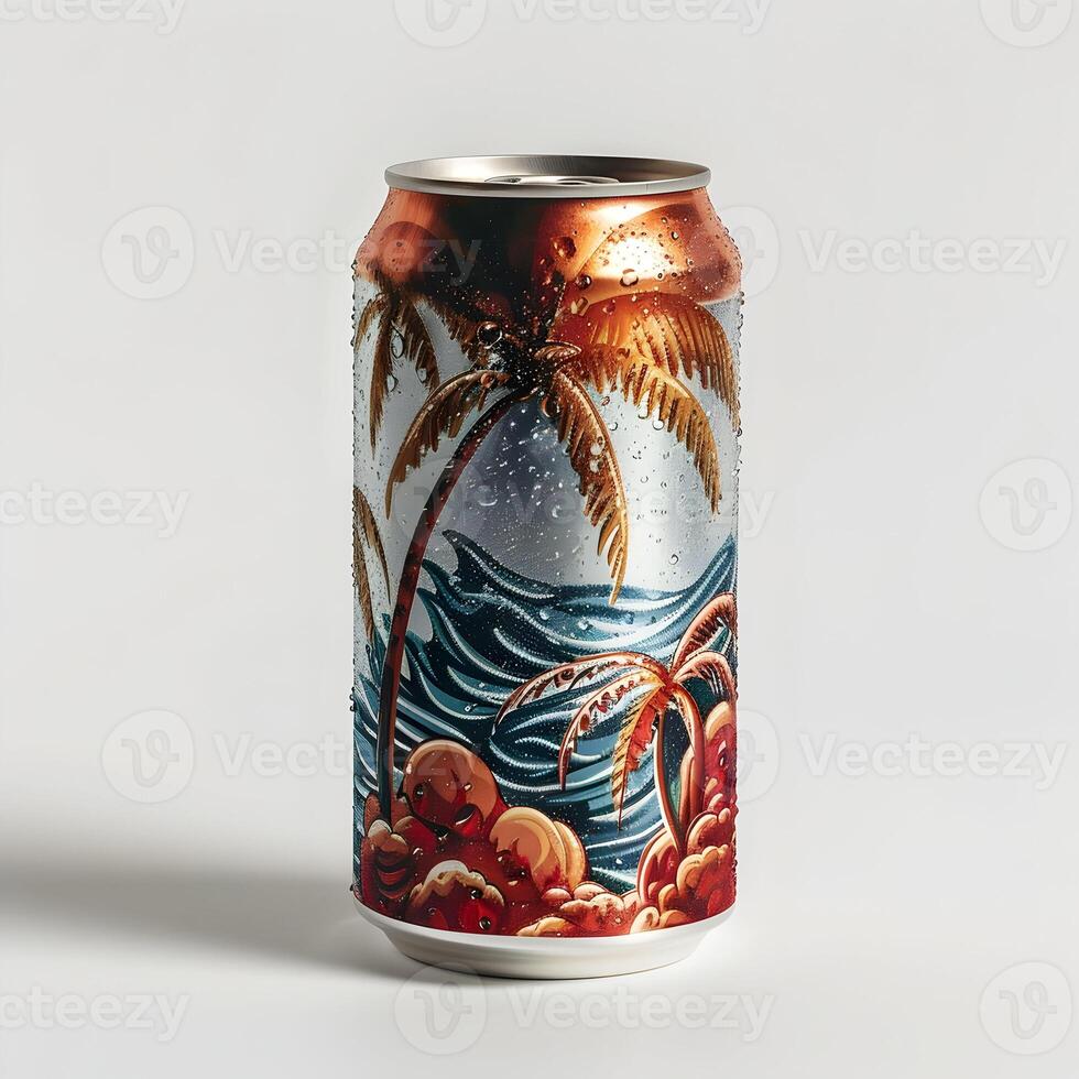 Aluminum drink can Metallic cans for beer soda lemonade juice energy drink can photo