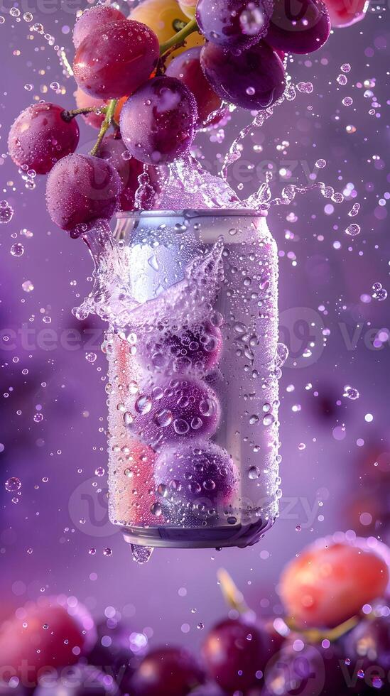 Energy drinks can mockup design Soda Can advertisement photo