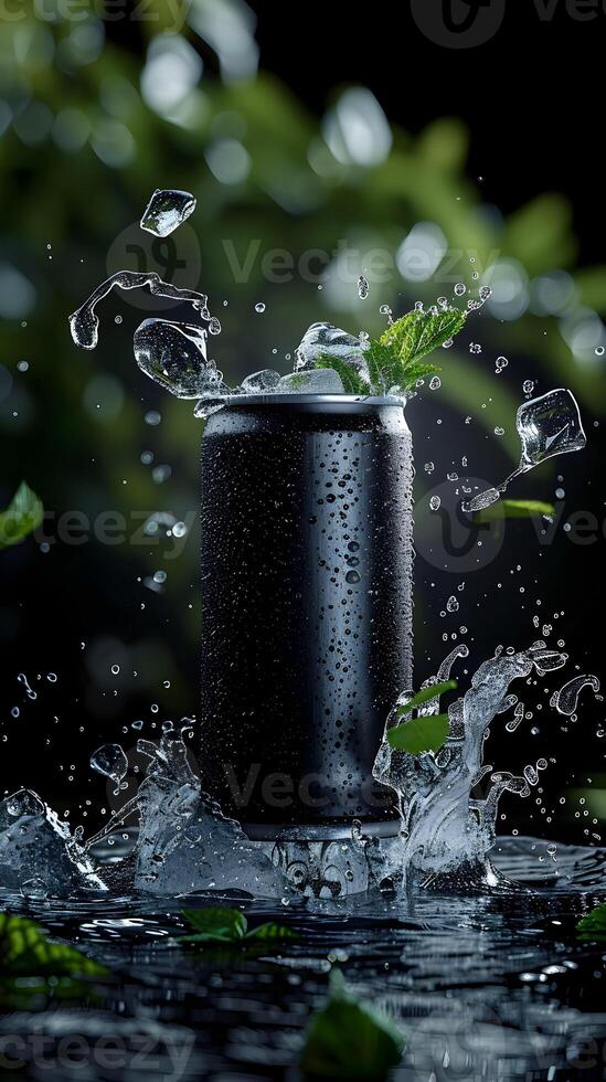 Can with cold drink photo