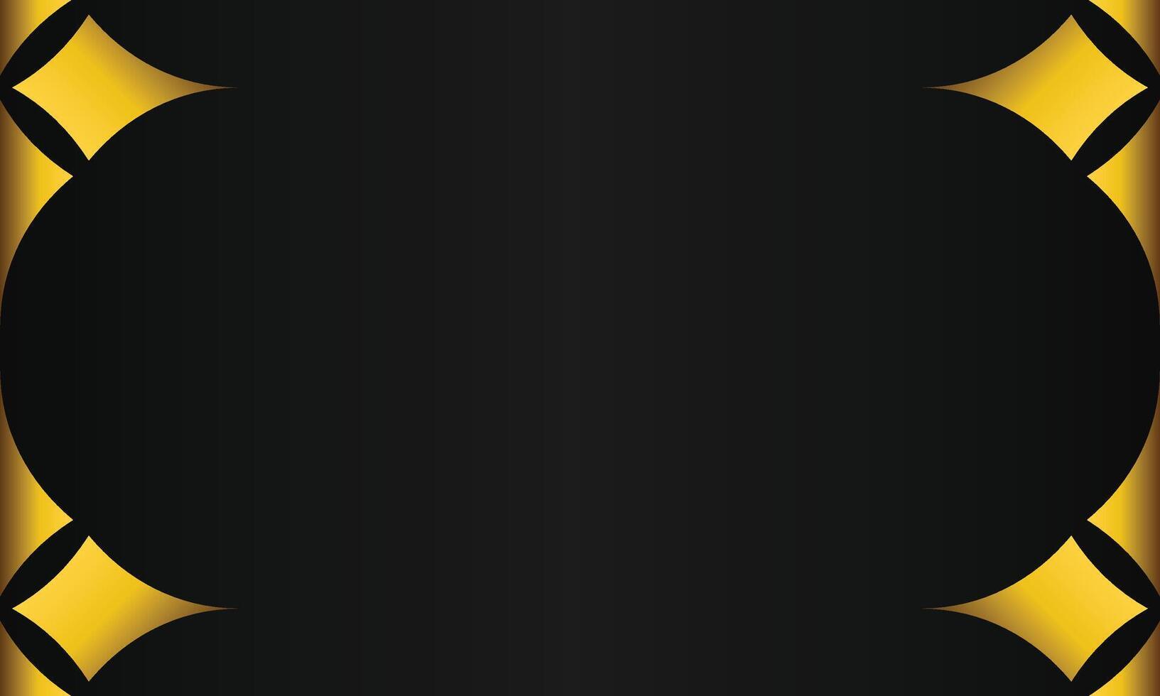luxury black background with abstract golden geometric shape vector