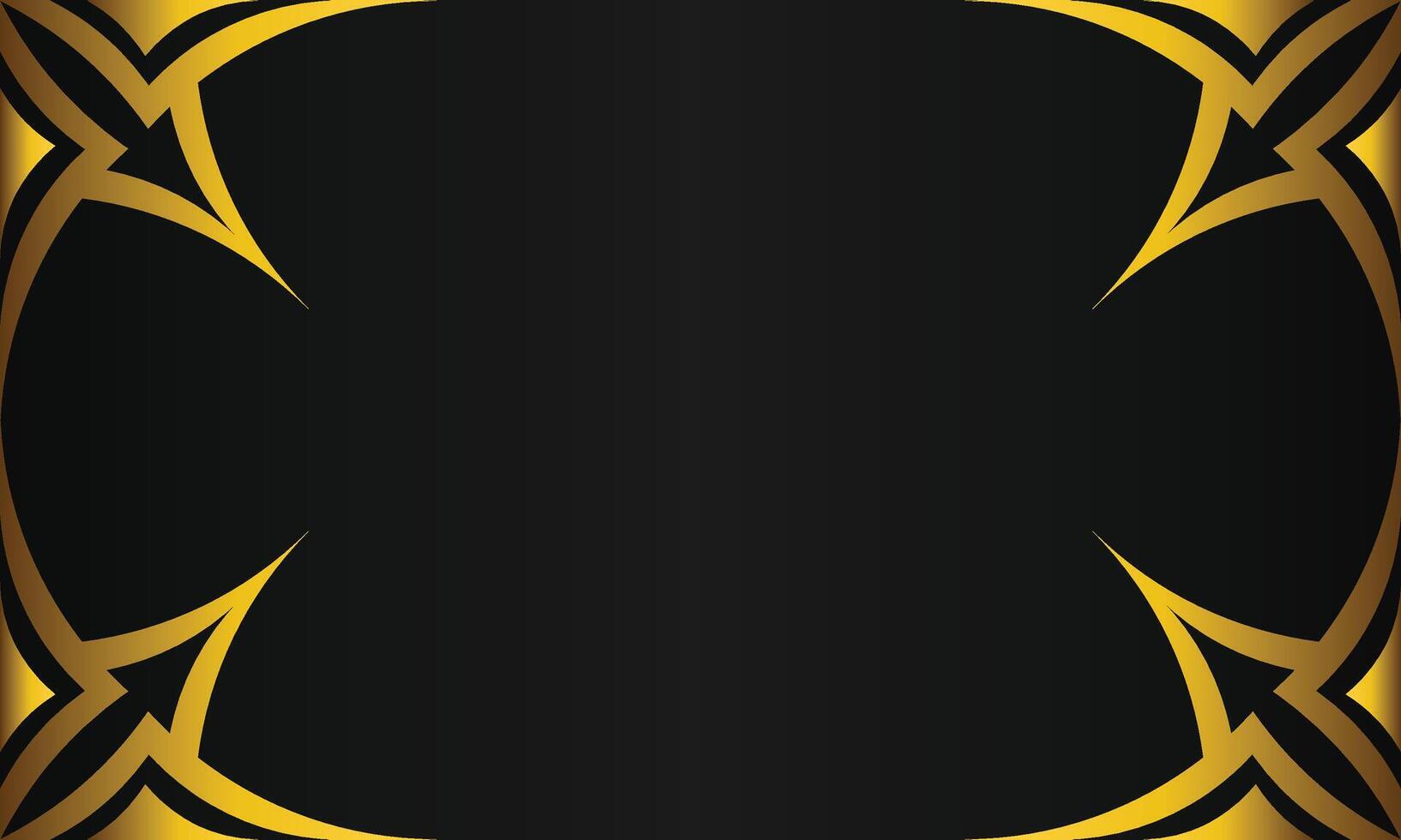 luxury black background with abstract golden geometric shape vector