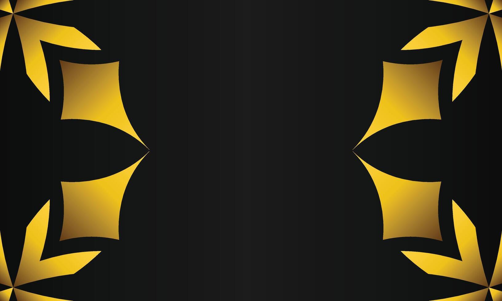 luxury black background with abstract golden geometric shape vector