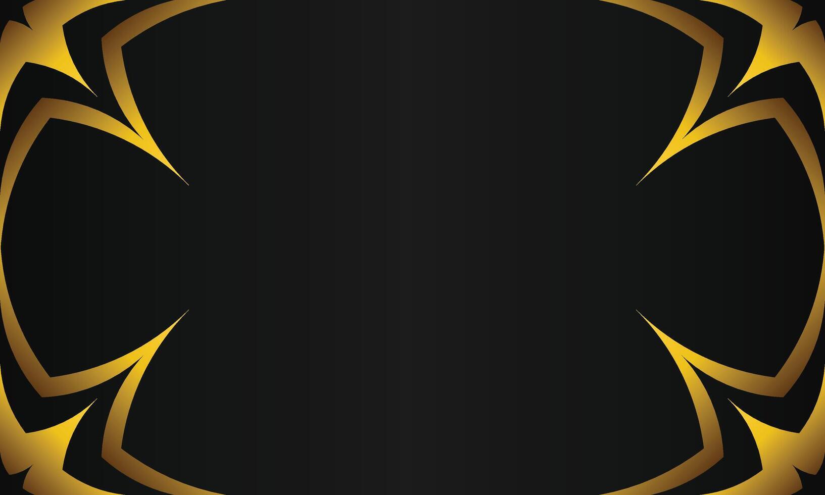 luxury black background with abstract golden geometric shape vector