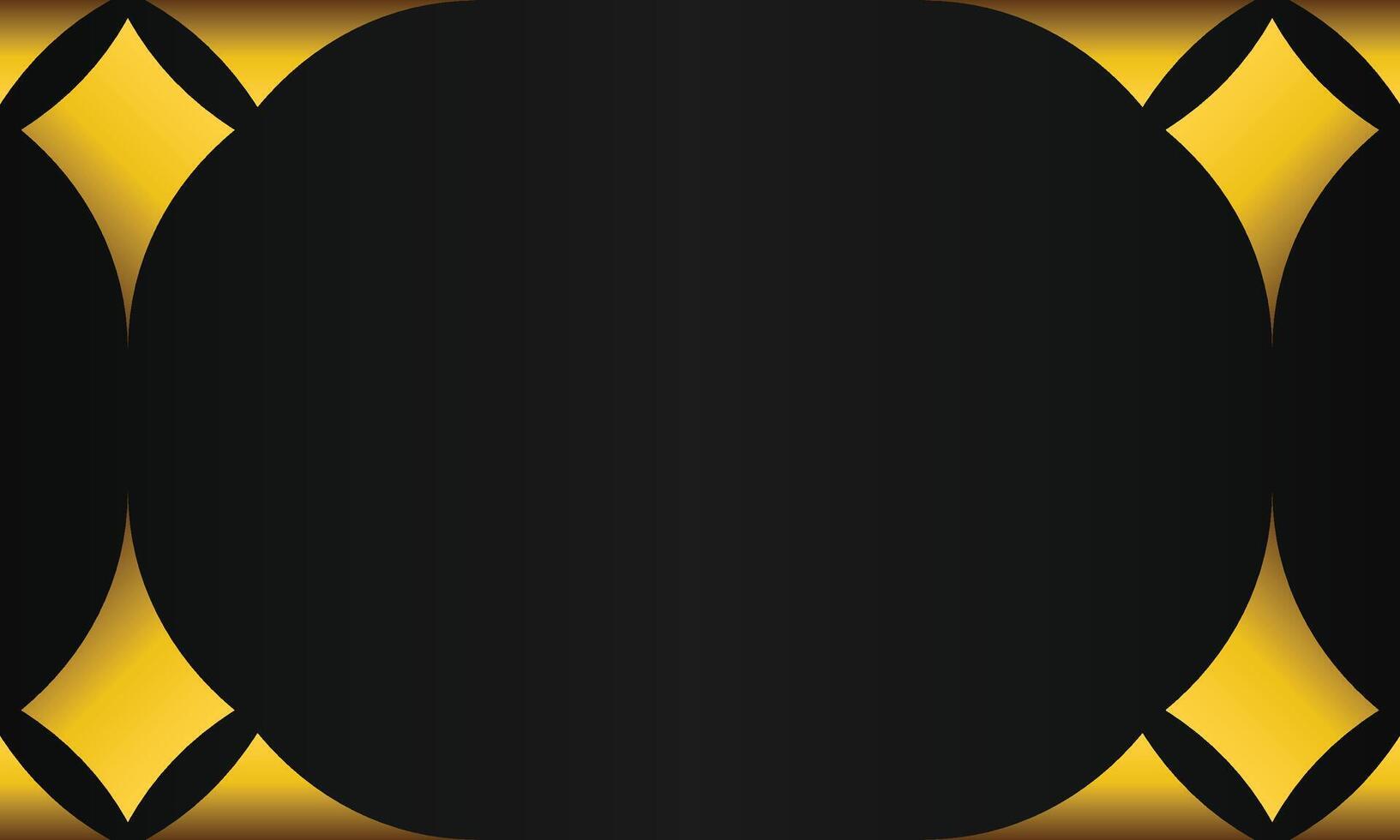 luxury black background with abstract golden geometric shape vector