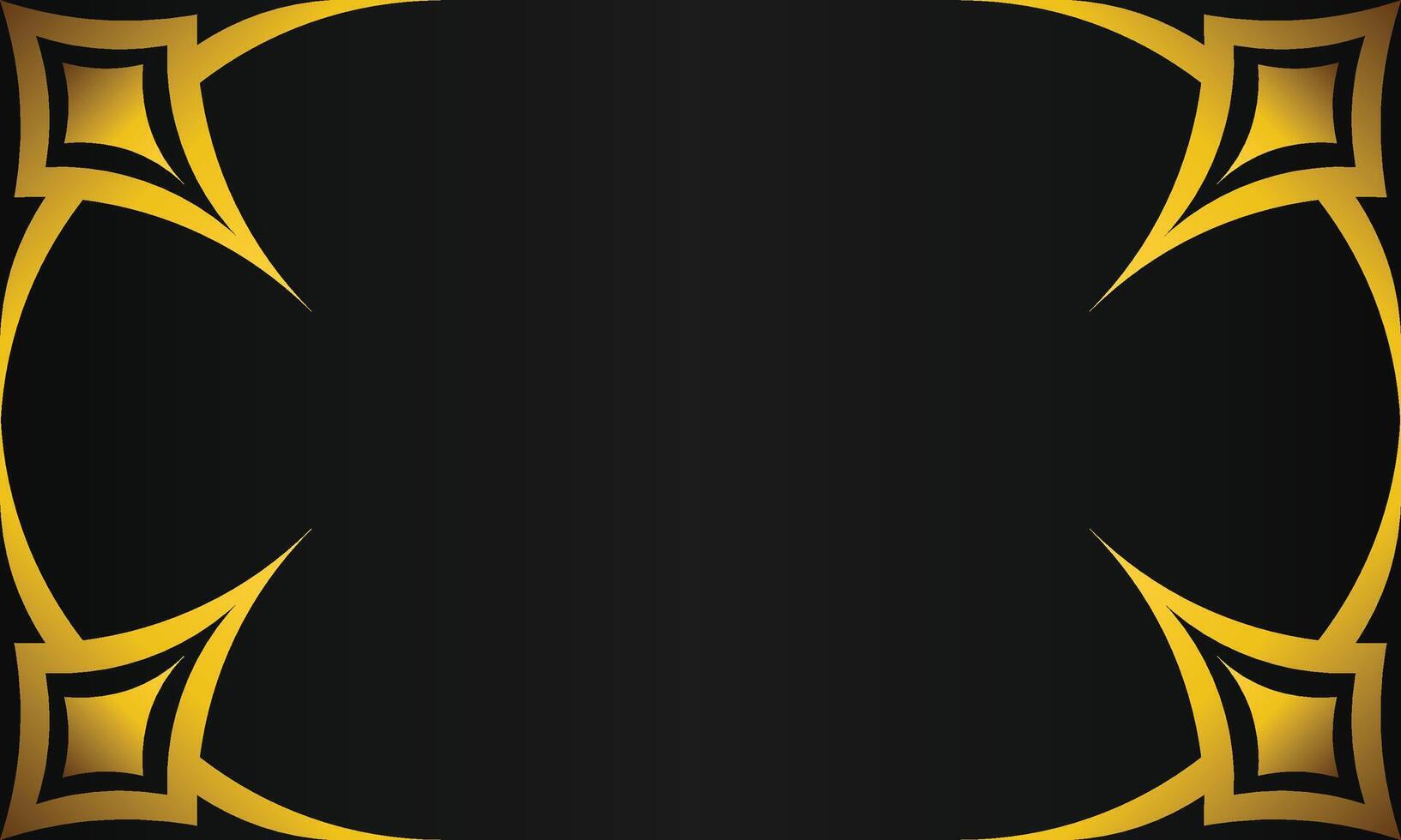 luxury black background with abstract golden geometric shape vector