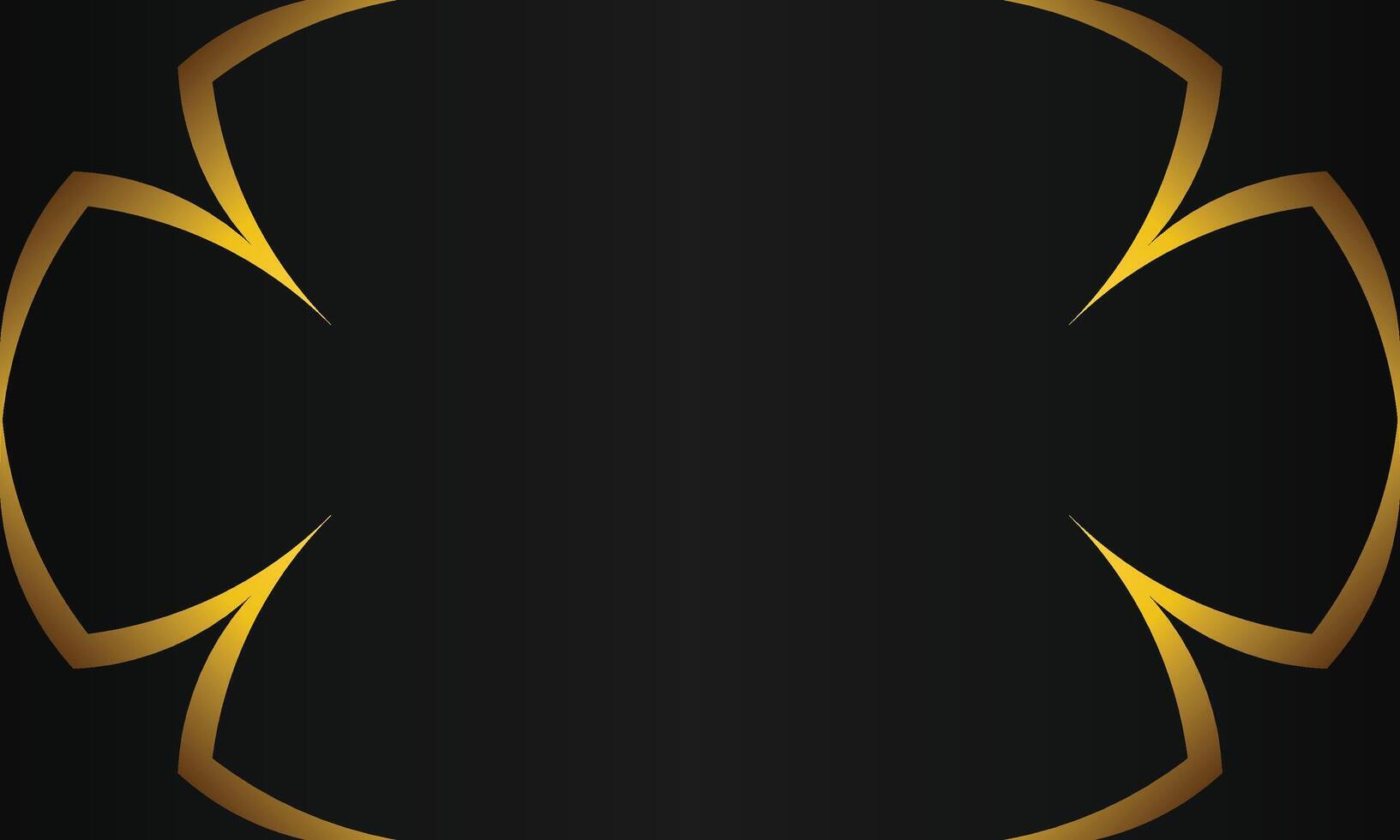 luxury black background with abstract golden geometric shape vector