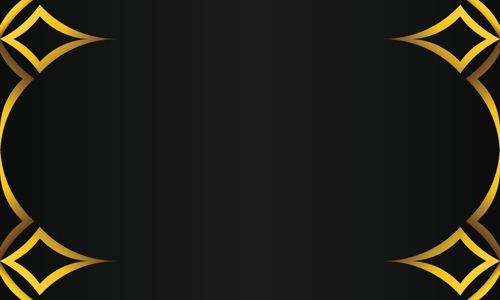 luxury black background with abstract golden geometric shape vector