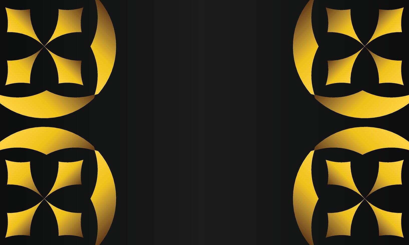 luxury black background with abstract golden geometric shape vector