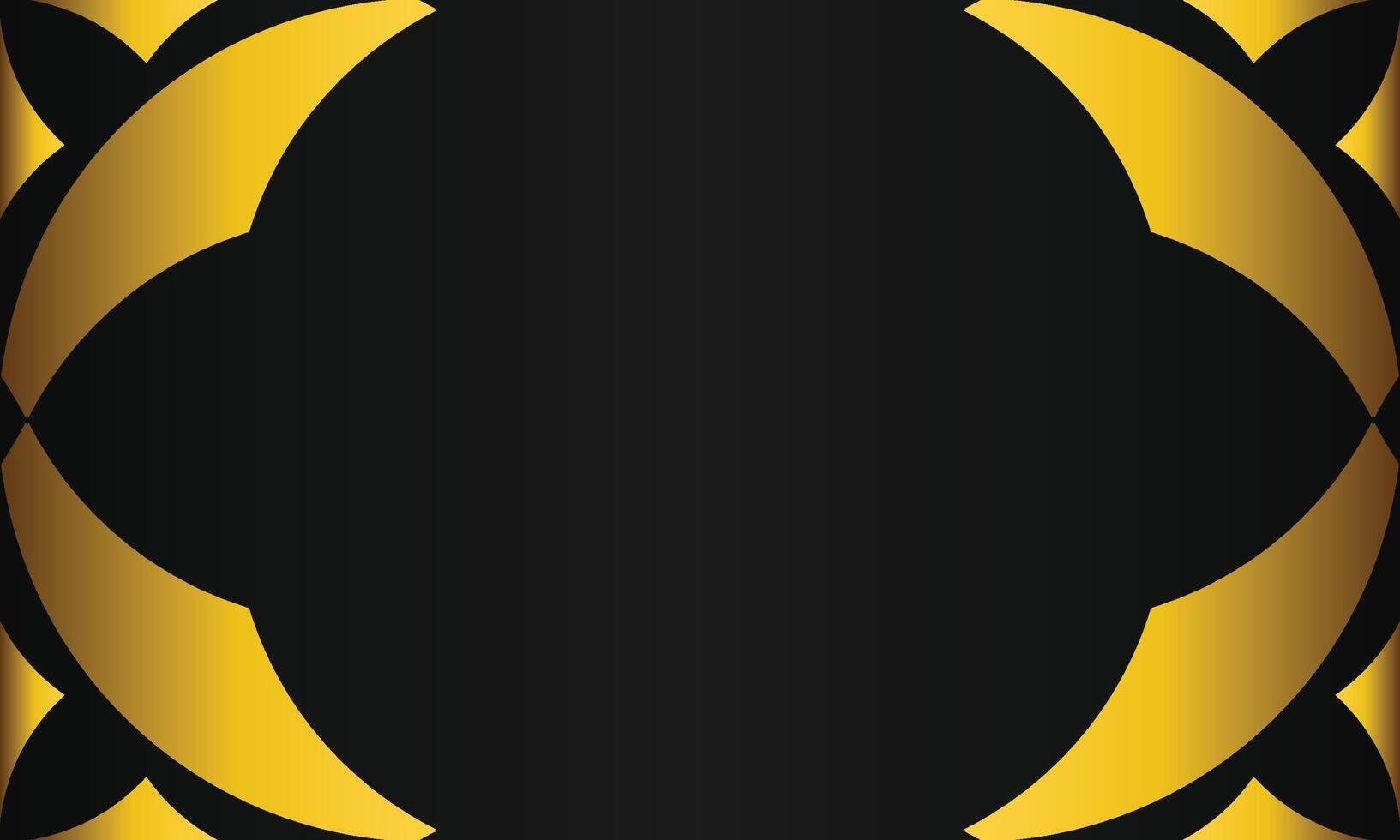 luxury black background with abstract golden geometric shape vector