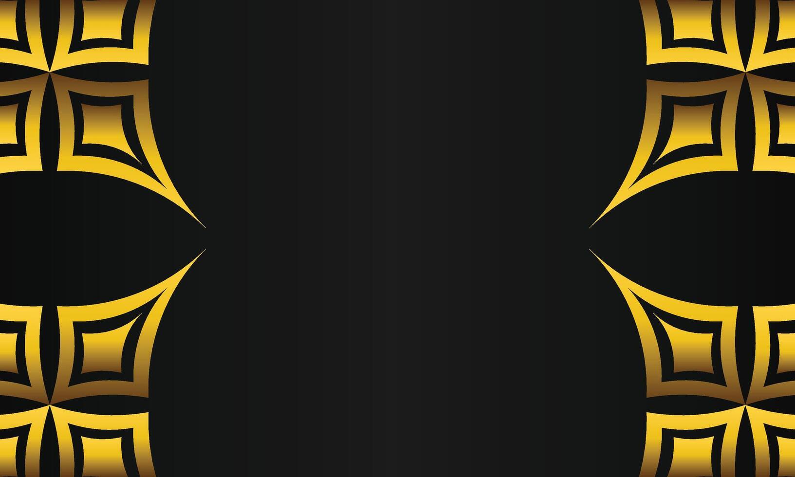 luxury black background with abstract golden geometric shape vector
