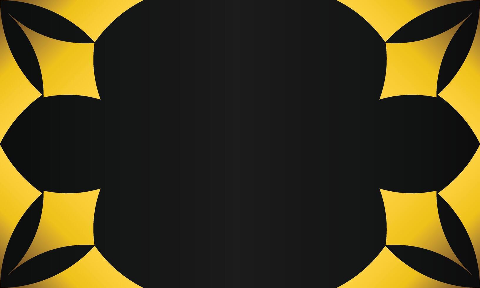 luxury black background with abstract golden geometric shape vector