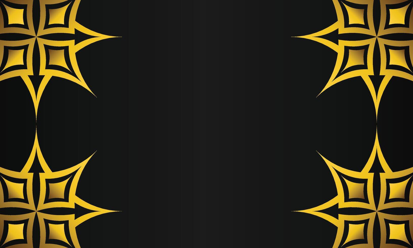 luxury black background with abstract golden geometric shape vector