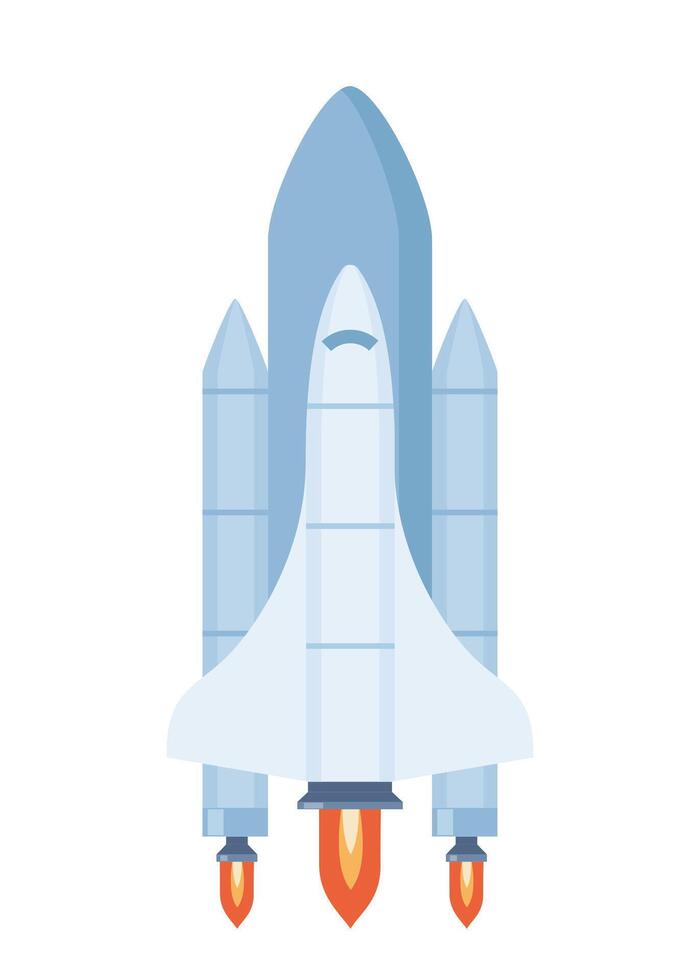 Space shuttle. Spaceship. Cosmos discovery. Space exploration concept. . vector