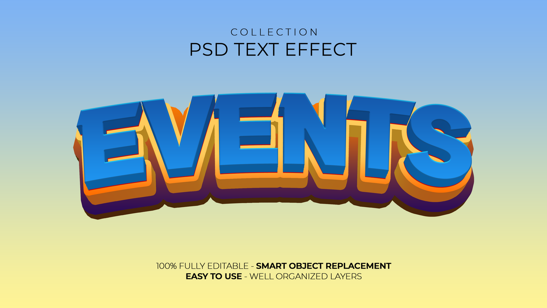 Event custom text effect psd