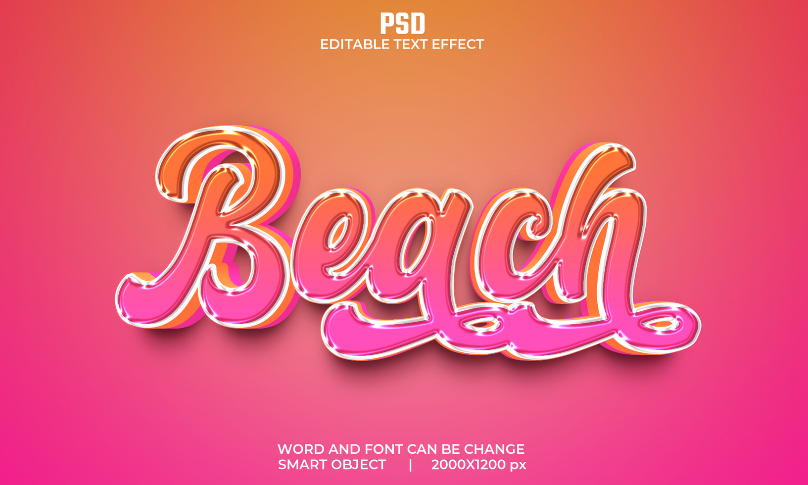Pink Beach Summer psd