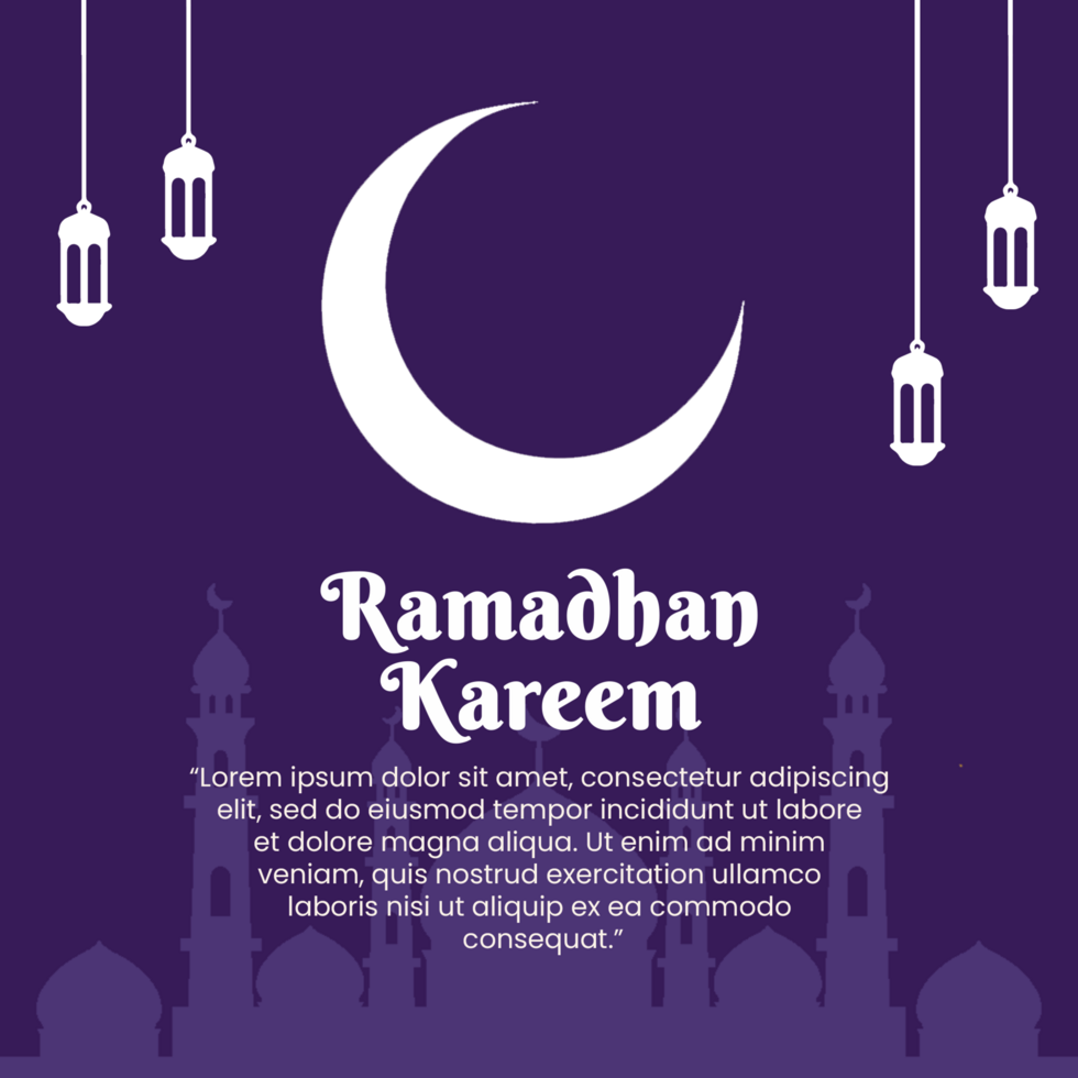 Ramadhan Kareem square template for social media psd