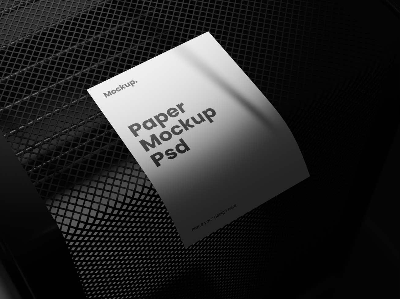 Realistic Paper Mockup for Flyers or Letterheads on Mesh Surface psd