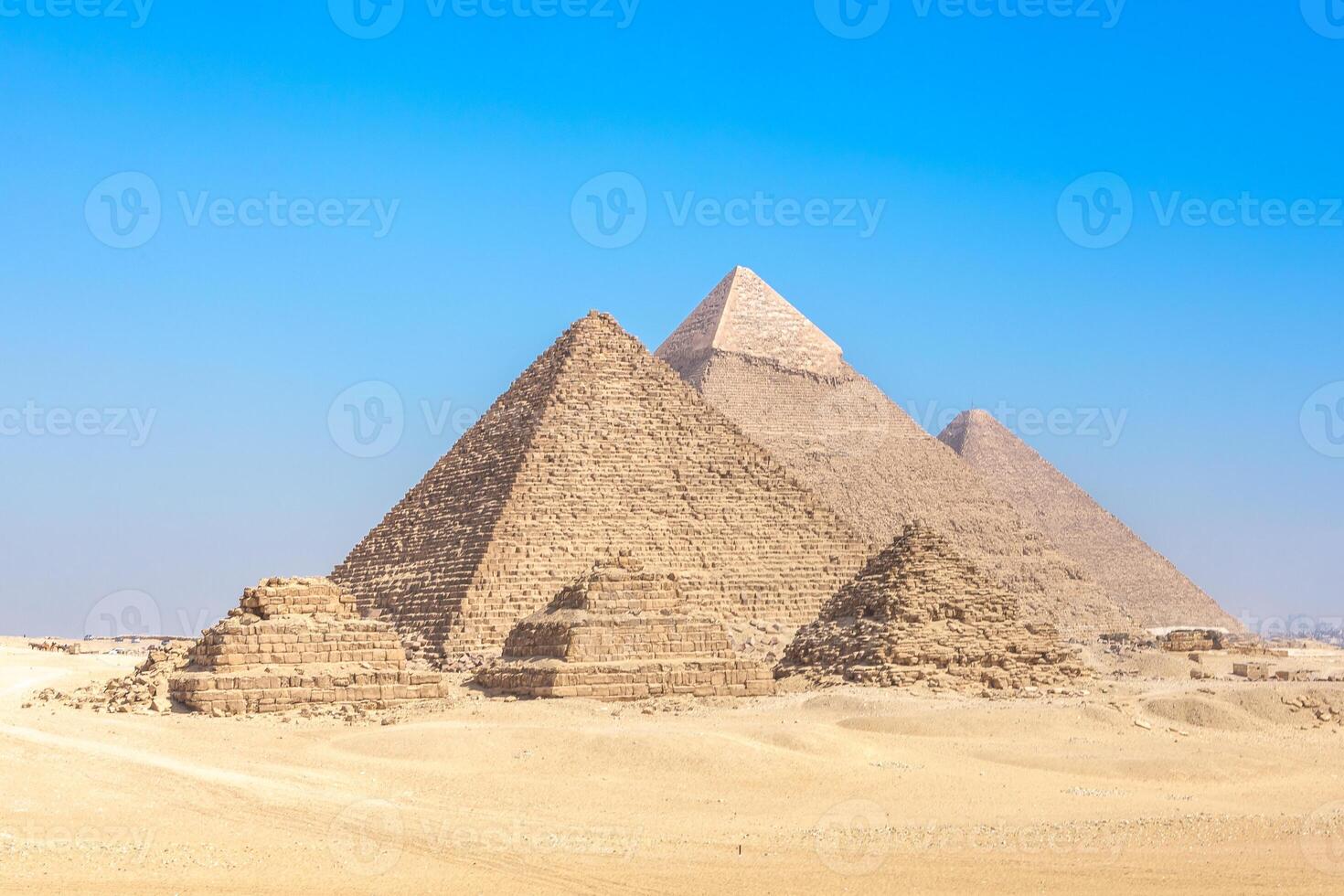 The pyramids at Giza in Egypt photo