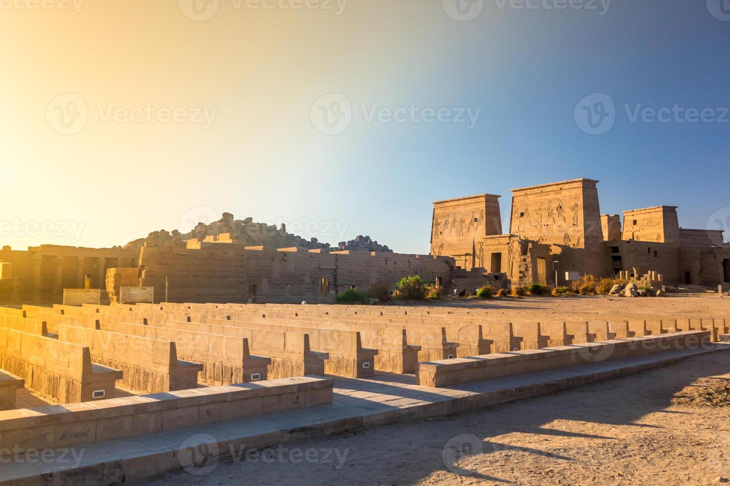 Philae temple in aswan on the Nile in Egypt photo
