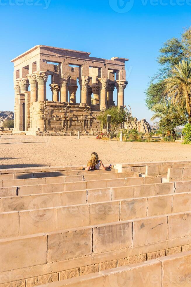 Philae temple in aswan on the Nile in Egypt photo