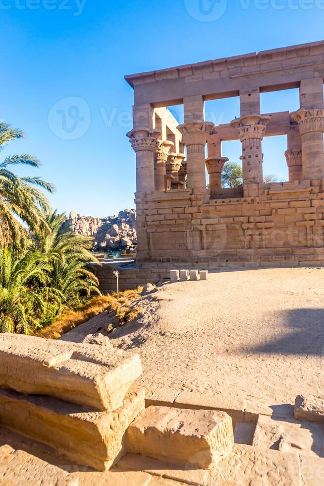Philae temple in aswan on the Nile in Egypt photo