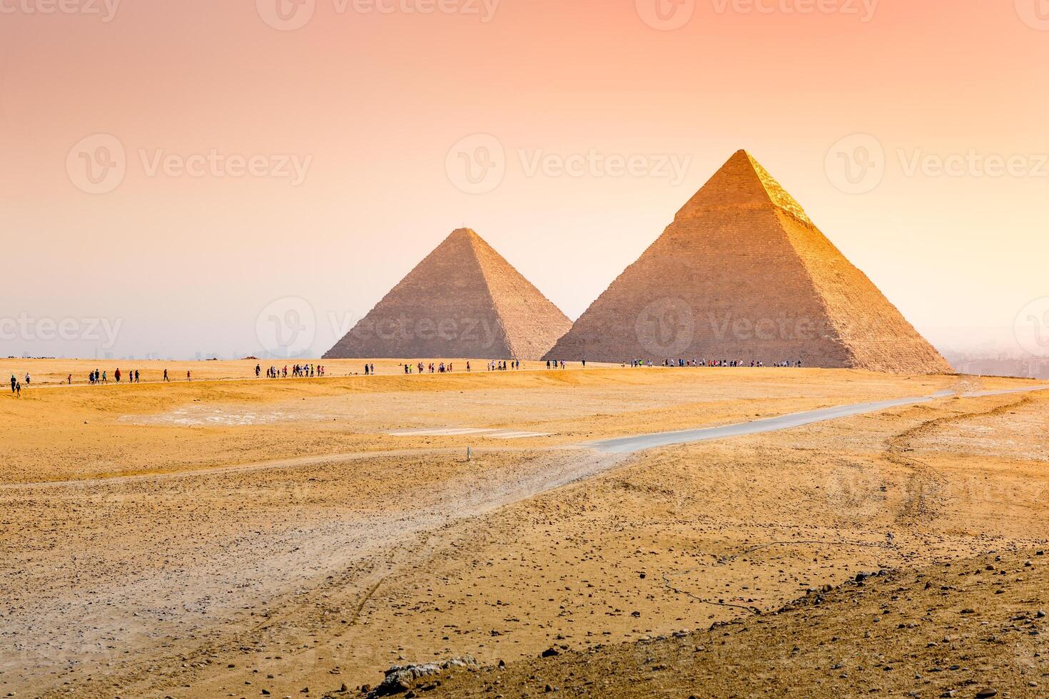 The pyramids at Giza in Egypt photo