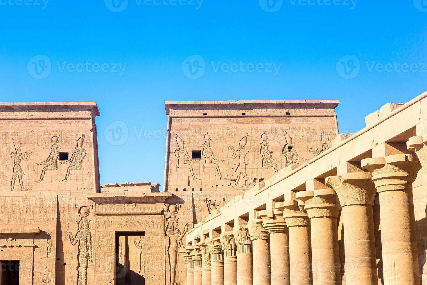 Philae temple in aswan on the Nile in Egypt photo