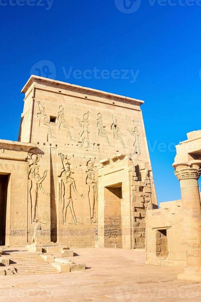 Philae temple in aswan on the Nile in Egypt photo
