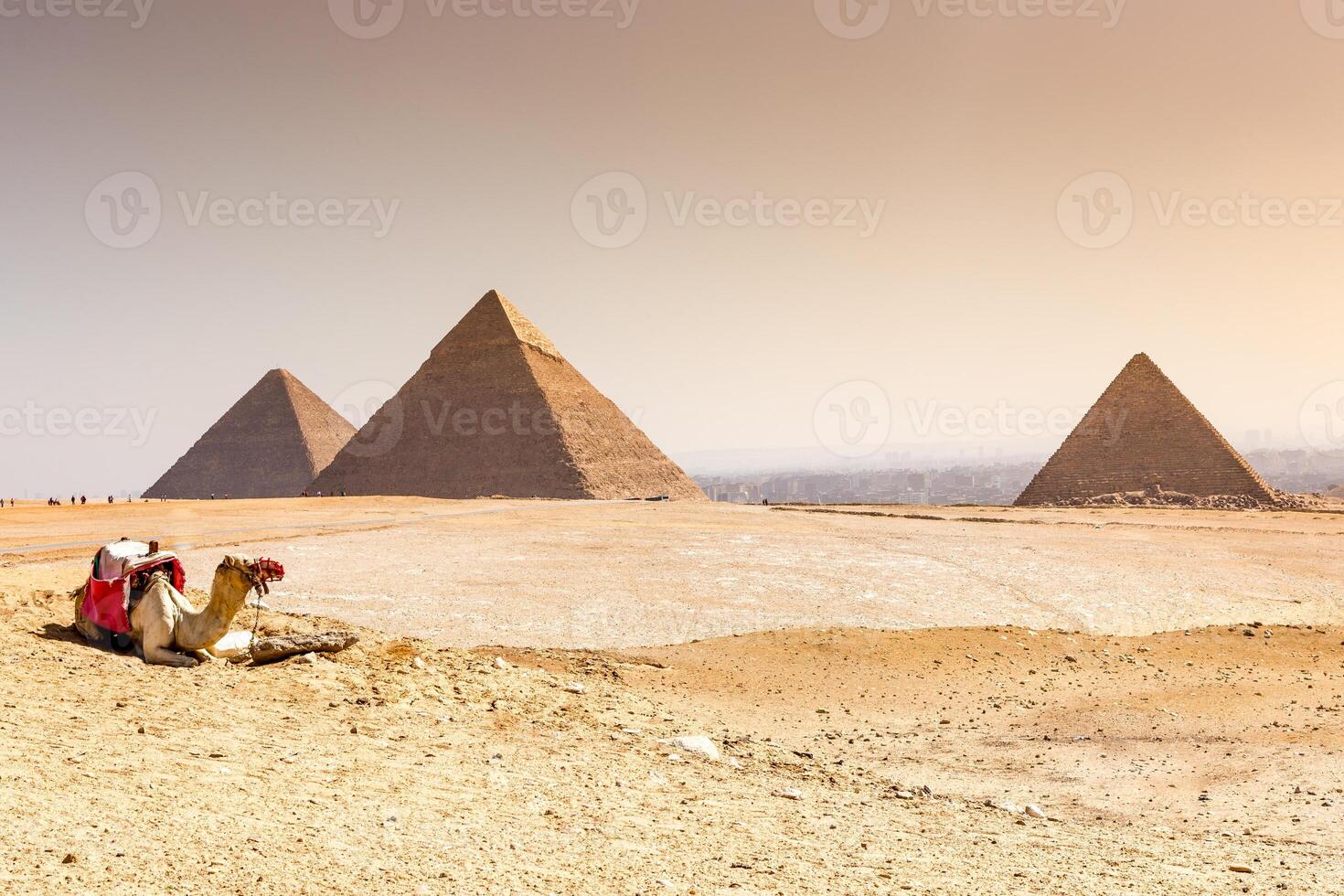 The pyramids at Giza in Egypt photo