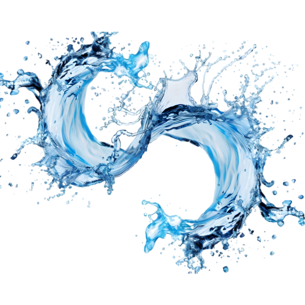 Water splash isolated on a transparent background png