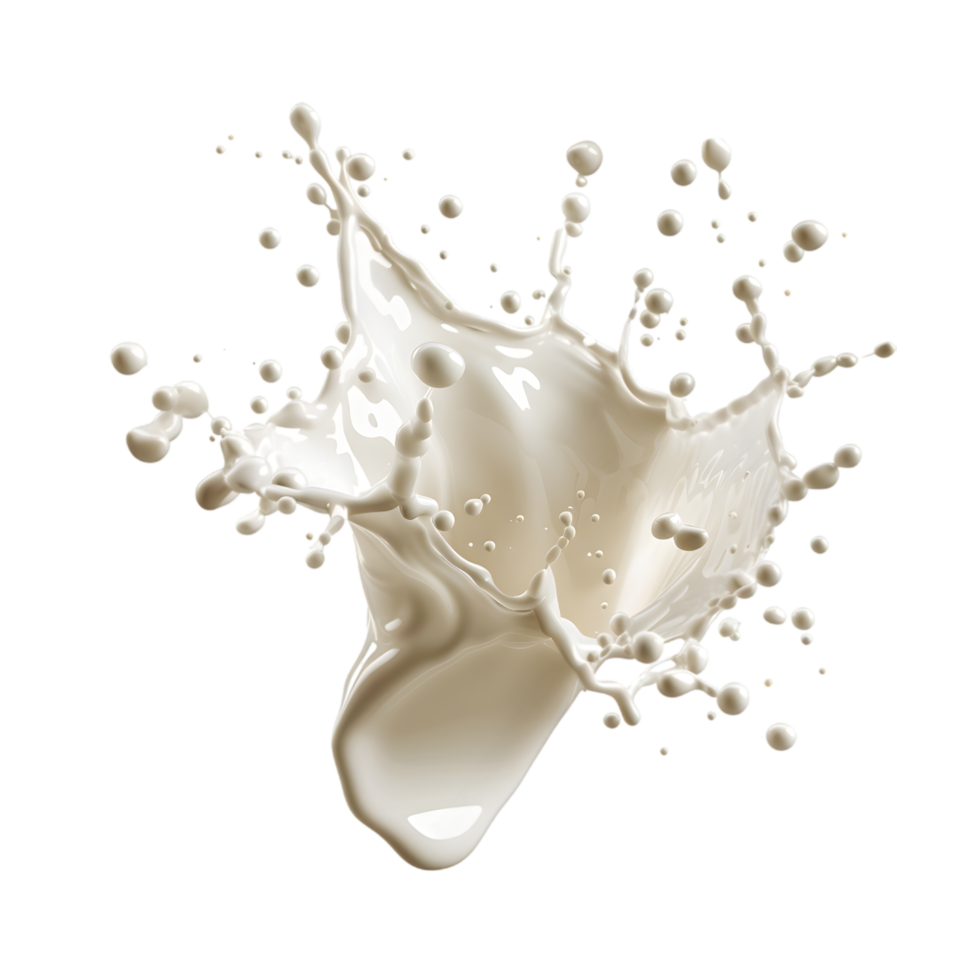Milch Spritzen isoliert auf ein transparent Hintergrund png