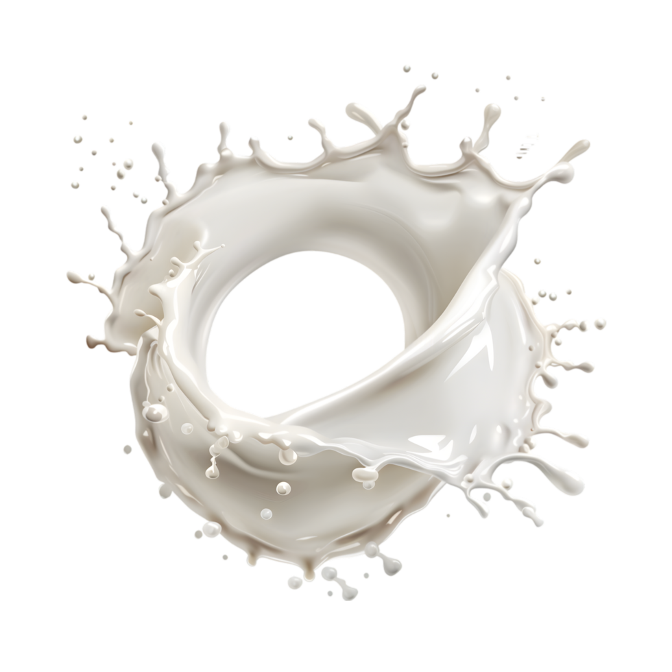 latte spruzzo isolato su un' trasparente sfondo png