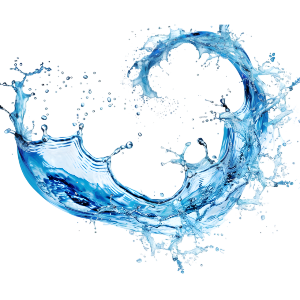 Water splash isolated on a transparent background png