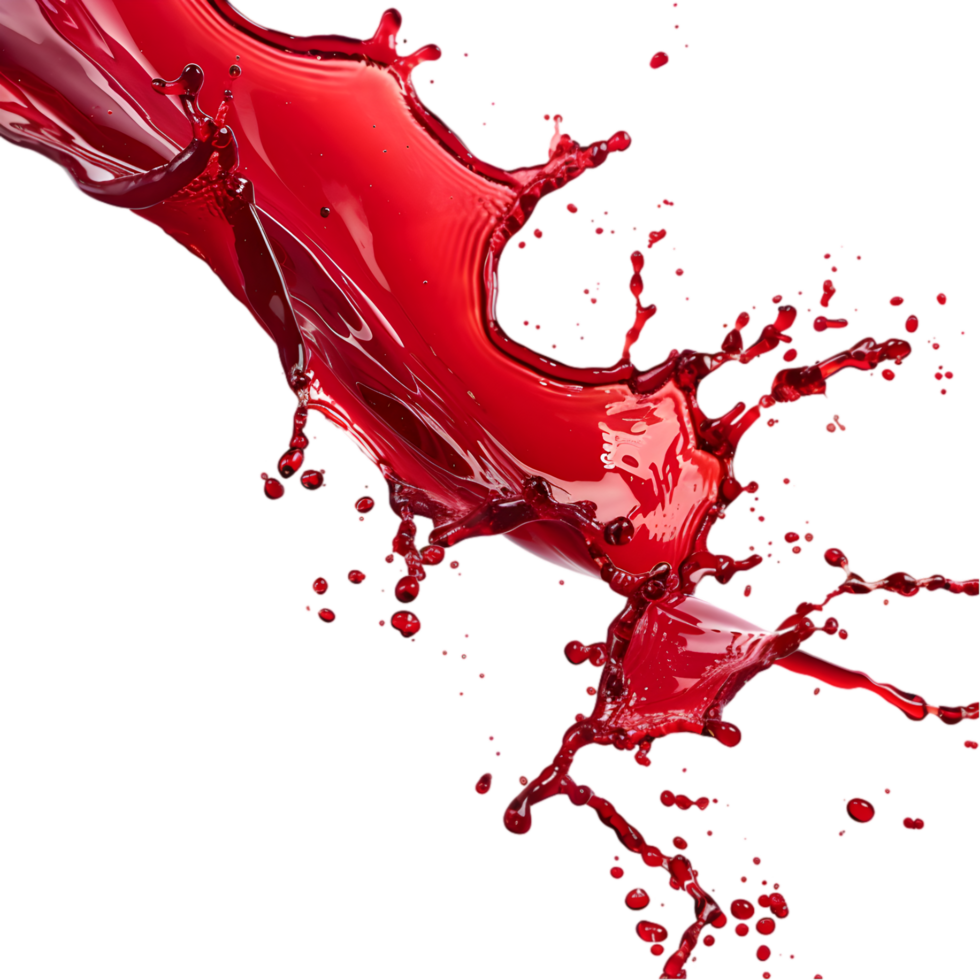 Red paint splash isolated on a transparent background png
