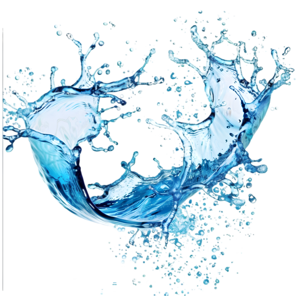 Water splash isolated on a transparent background png