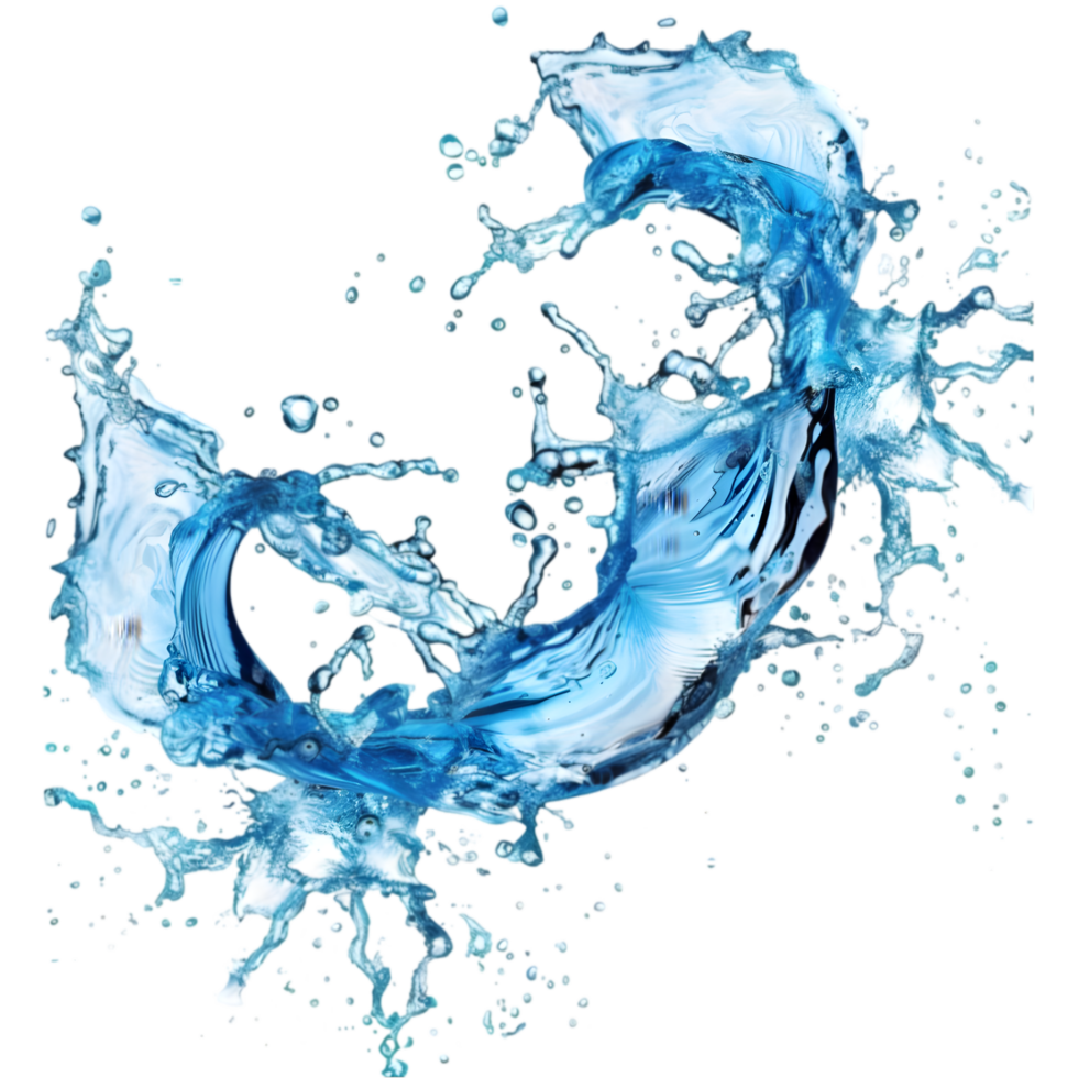 Water splash isolated on a transparent background png