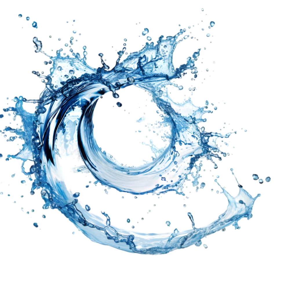 Water splash isolated on a transparent background png