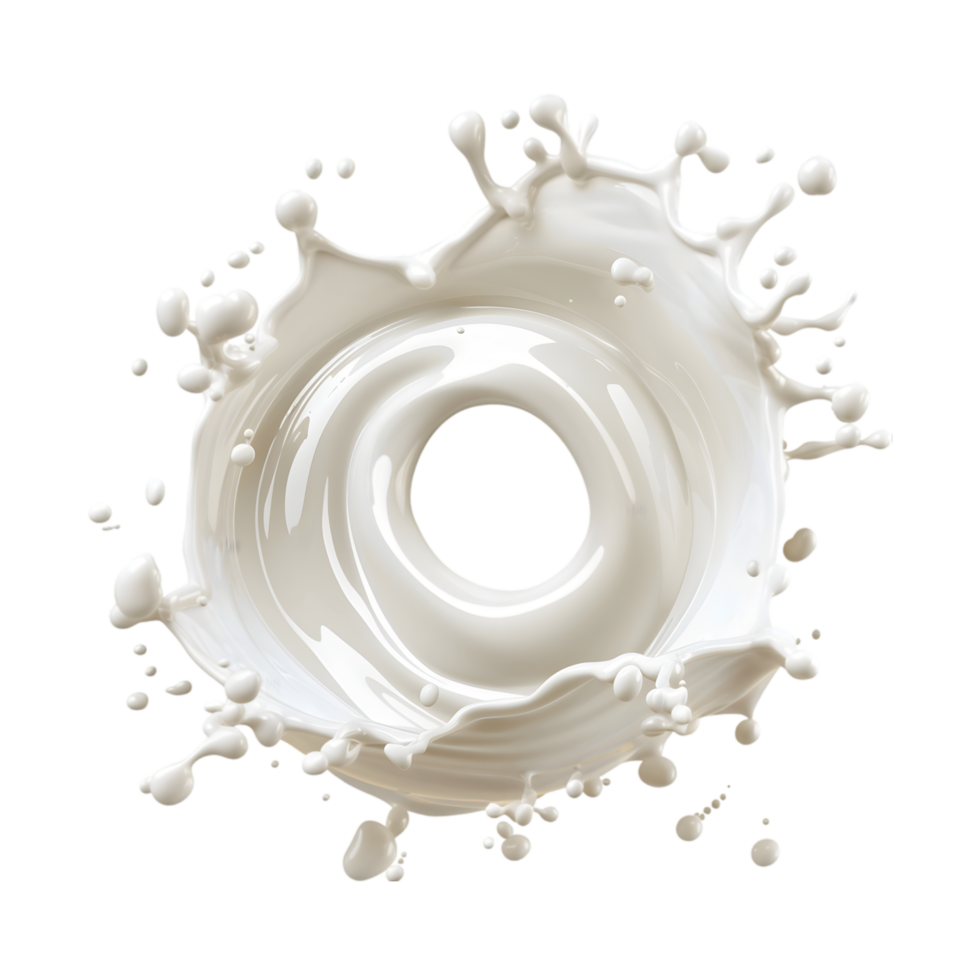 Milk splash isolated on a transparent background png