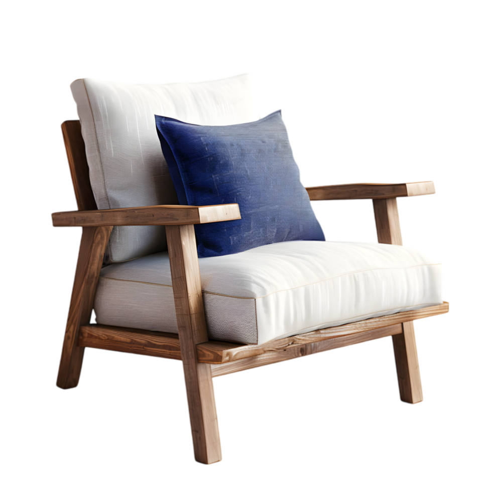 Armchair with cushions isolated on a transparent background png