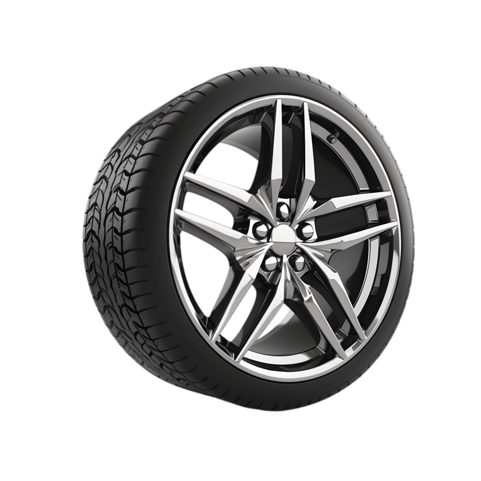 Car tire and wheel isolated on a transparent background png