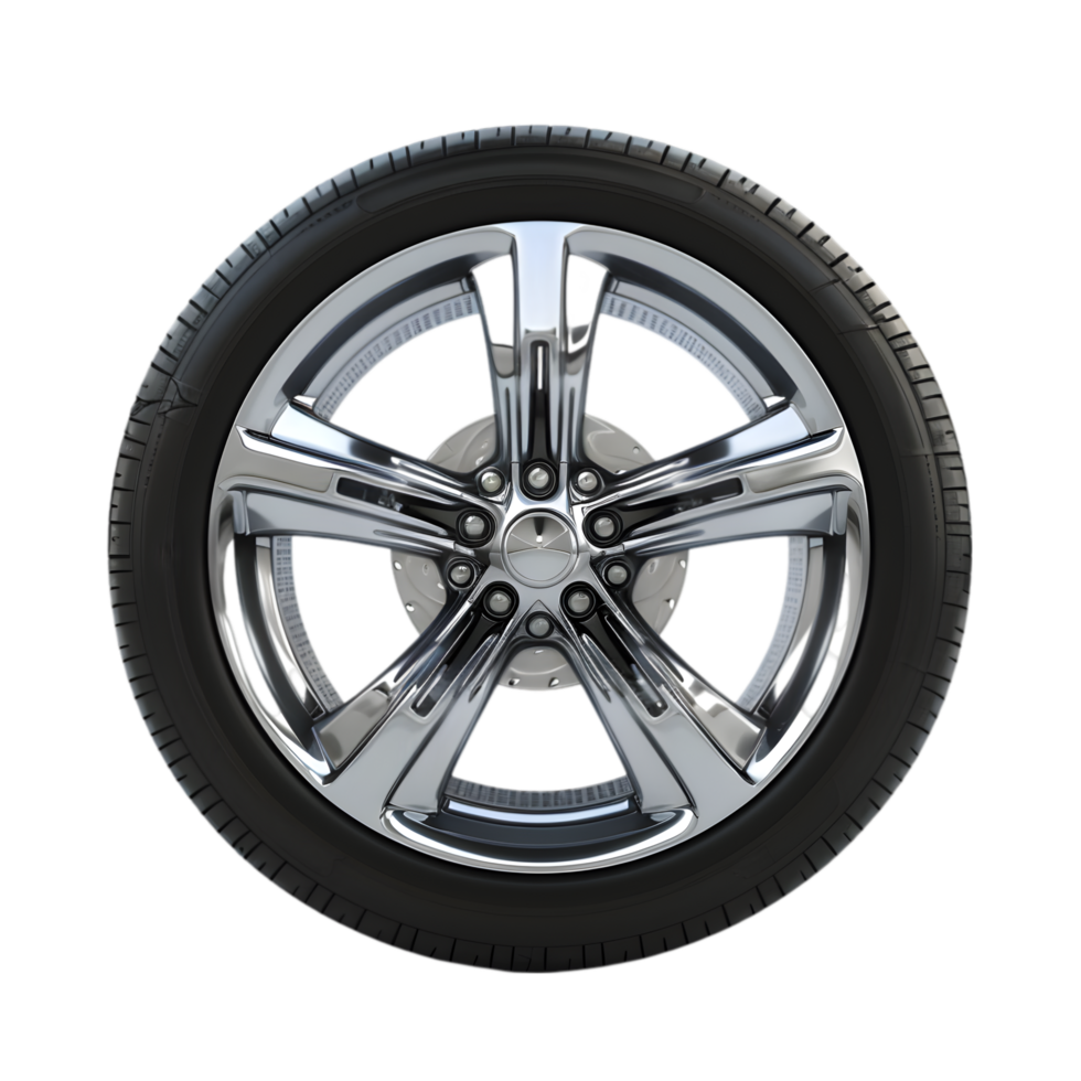 Car tire and wheel isolated on a transparent background png