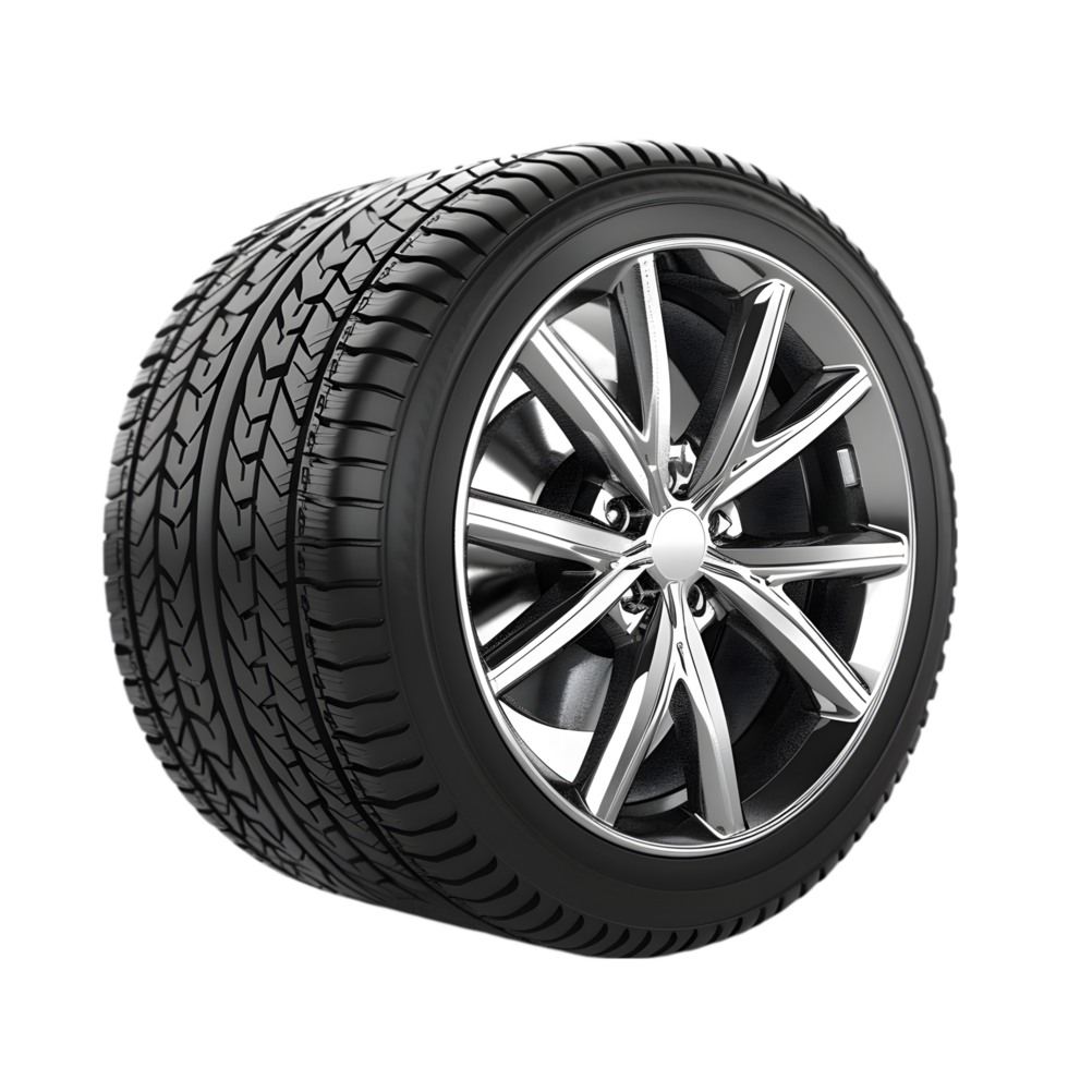 Car tire and wheel isolated on a transparent background png