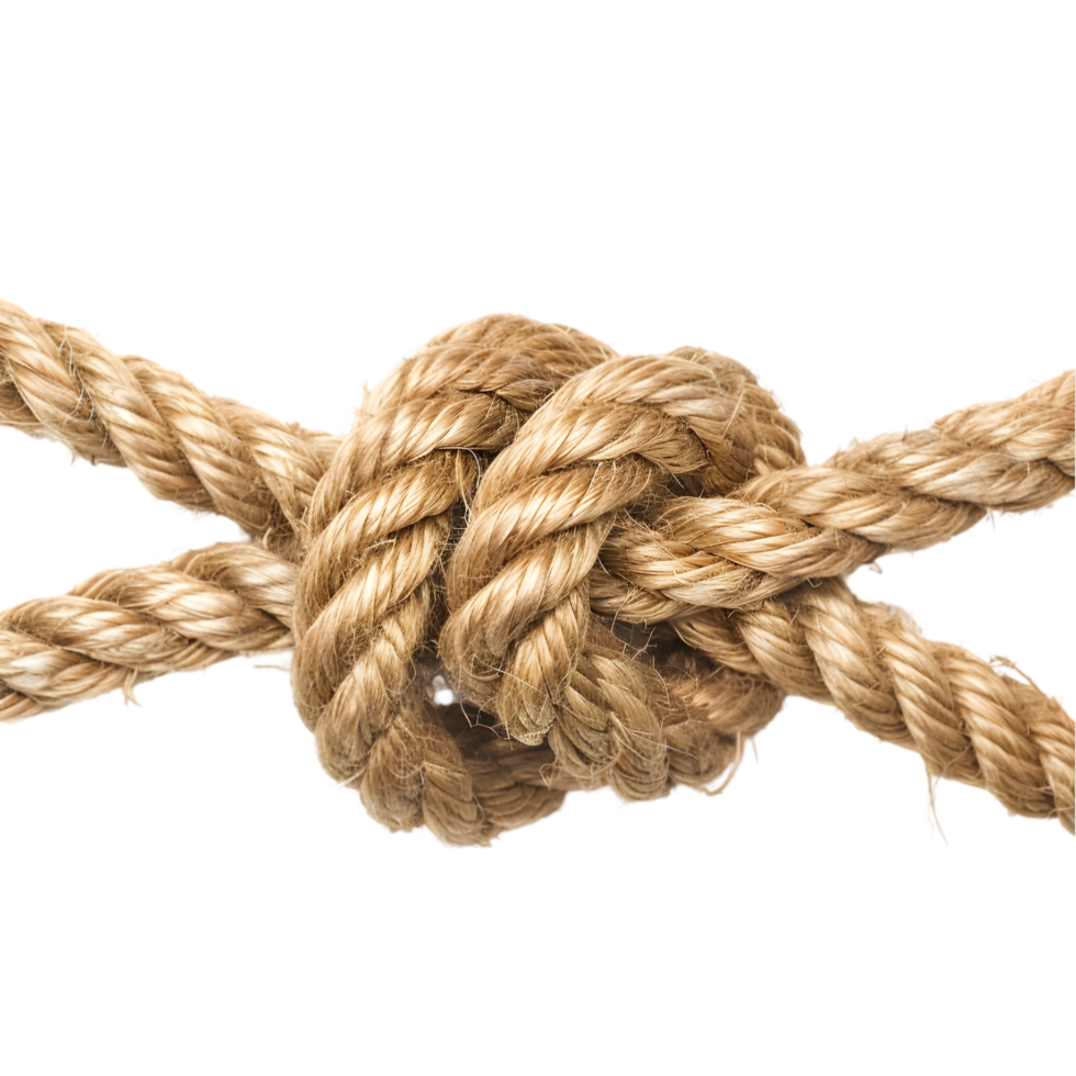 Rope knot isolated on a transparent background png
